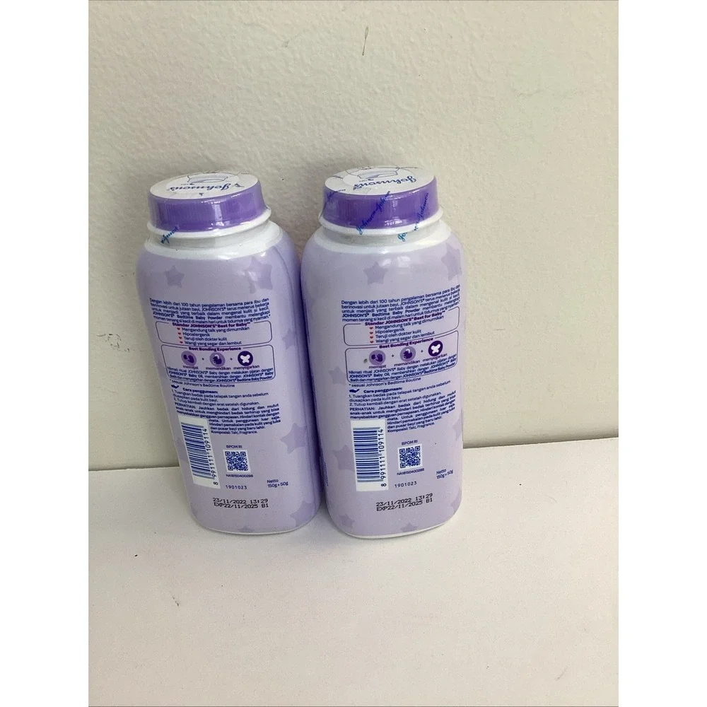 Lot Of 2 Johnson's Bedtime Baby Powder Natural Calm With Extra 50g, 150g + 50g
